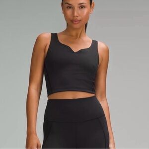 lululemon athletica Black Scoop Crop Tank Top